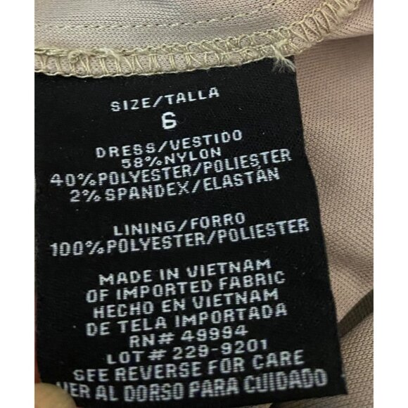 R & M Richards Beige Sequin Lace Dress & Jacket Set Size 6 - Picture 11 of 16